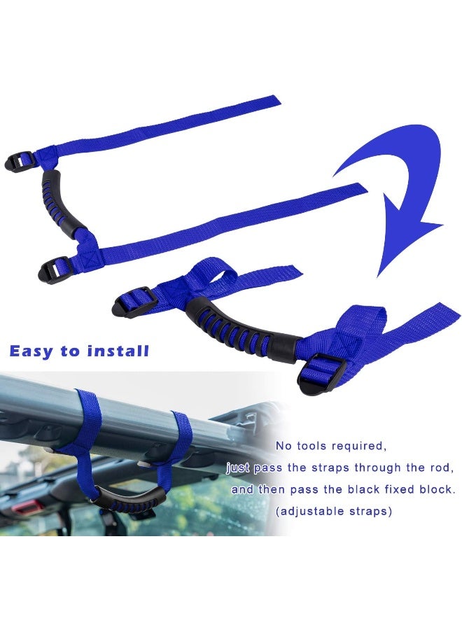 Danti 4 x Roll Bar Grab Handles Grip Handle for Jeep Wrangler YJ TJ JK JK JL JLU Sports Sahara Freedom Rubicon X & Unlimited 1955-2018 (Roll Bar Blue) - Image 5