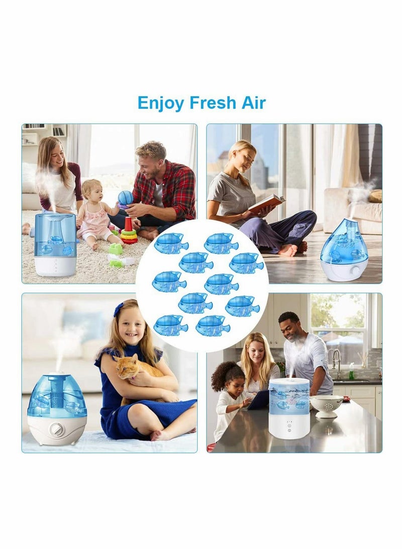Humidifier Tank Cleaner, Fish for Water Treatment, Warm, Cool Mist Humidifier Fish Compatible with Fish Tank, Droplet, Adorable, Compatible with Most Humidifier 10 Pcs  - Image 4