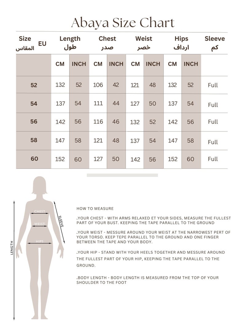 IKKXA Royal Elegance Handwork Emirati Abaya AIK5018 Black - Image 5