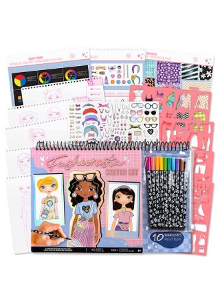 Fashionista Sketch Set 40 Sheets And 10 Markers Design Your Own Fashion Sketch Portfolio Design And Fashion Sketch Pad With Stencils And 100+ Stickers Ages 6 And Up - pzsku/Z1DFDBE67F446A9D4EDBCZ/45/_/1710316973/3371a1d1-bfd4-4d6f-8f78-d9d7c5e1f1fc