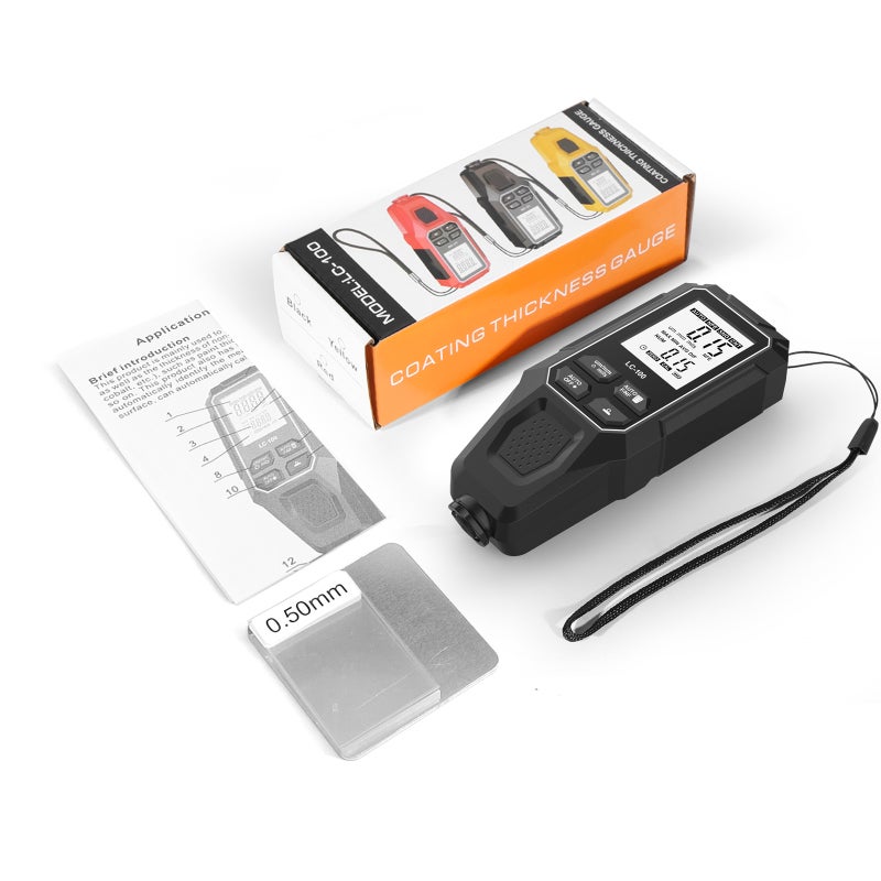 High Precision Car Paint Gauge: 0-2000µm Coating Thickness Meter with Fe NFe Probe - Auto Substrate Detect Portable Metal Coating Tester for Automotive Quality Inspection - Image 3