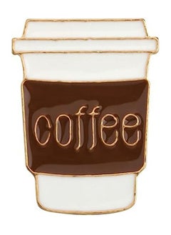 Metal coffee cup brooch