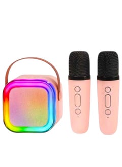 صندوق العاب مكبرات صوت كاريوكي لاسلكية محمولة تعمل بالبلوتوث مع ميكروفون ومصابيح LED  - Image 3
