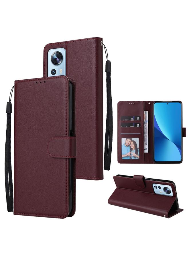 erorex Case For Xiaomi 12 Lite 3 Card Slots Multifunctional Leather Phone Case - Image 1