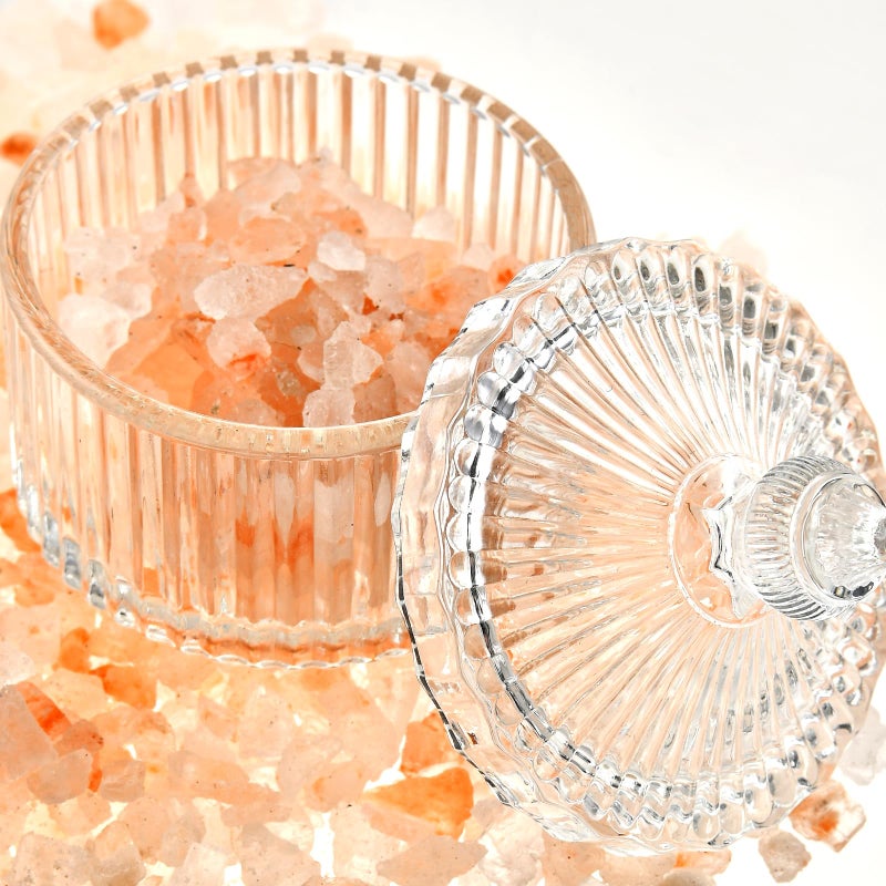 Maxistal Crystal Glass Salt Cellar with Lid â€“ 7oz Clear Salt Box Salt and Pepper bowls, Salt Container Holder for Kitchen, glass Storage jars for Candies, Sugar, Decorative Kitchen & Dining Table Essential - Image 5