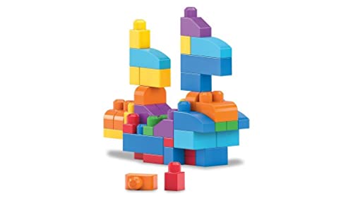 Mega Bloks حقيبة البناء الكبيرة من ميغا بلوكس للمبتدئين، 80 قطعة (كلاسيكي) - Image 1