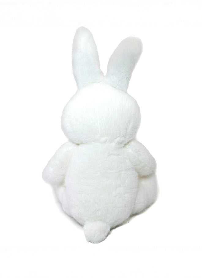 Toto Toys Lovely Bow Collar Long Ears Carrot Rabbit Plush Toy White Color 30 cm  - Image 3