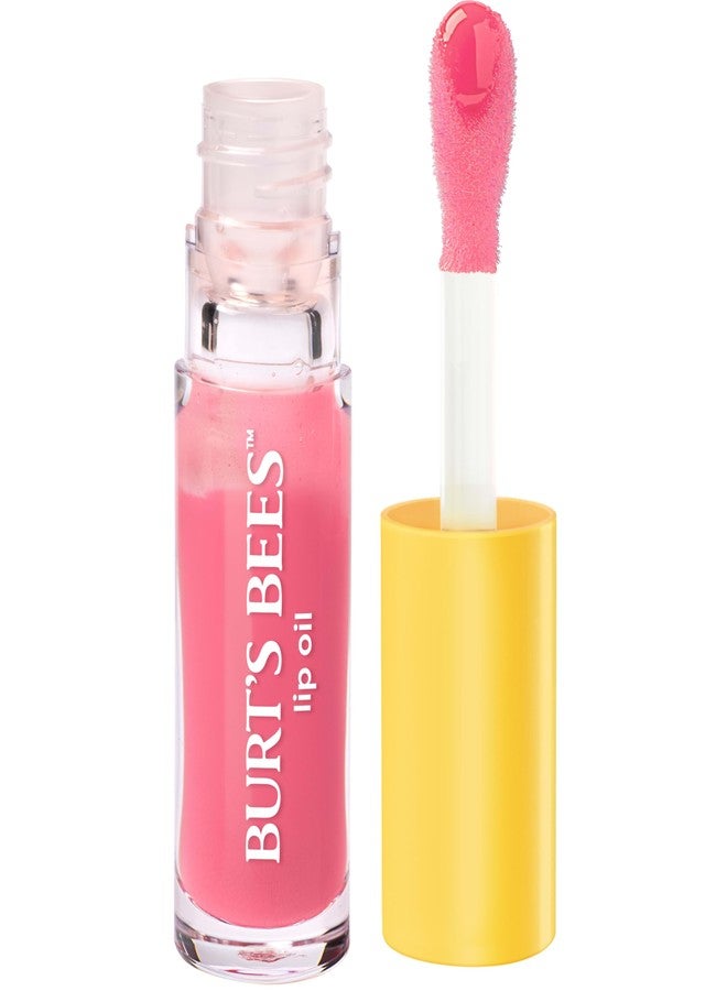 Burt's Bees Lip Oil Pink Sky, Instant Hydration, Nourishes and Softens Lips, Sheer Wash of Color, High Shine Finish, Responsibly Sourced Jojoba Oil, Non Sticky, Wand Applicator, 0.15 Ounce - Image 2