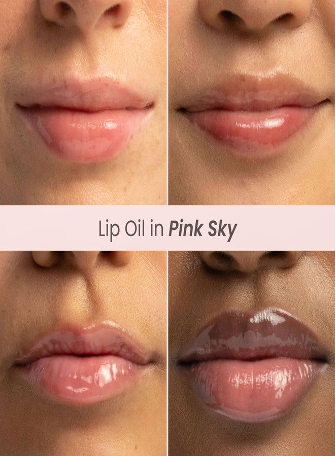 Burt's Bees Lip Oil Pink Sky, Instant Hydration, Nourishes and Softens Lips, Sheer Wash of Color, High Shine Finish, Responsibly Sourced Jojoba Oil, Non Sticky, Wand Applicator, 0.15 Ounce - Image 5