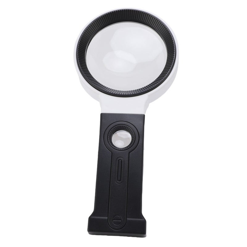 Folding Handheld Magnifier 5X 25X 90mm Single Layer Glass 32 LED Lights Magnifying Glass with Desktop Stand - Image 3