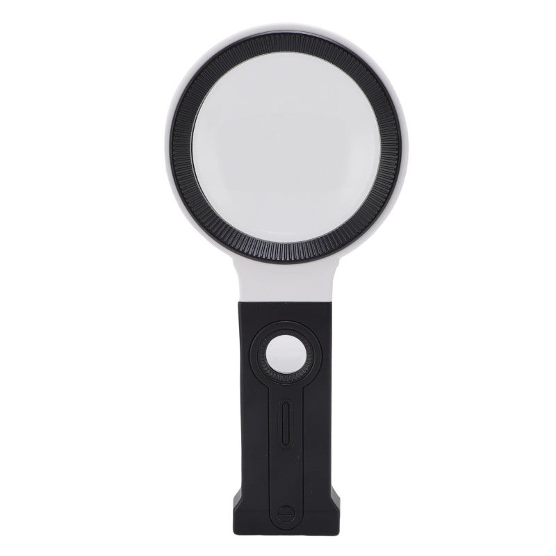 Folding Handheld Magnifier 5X 25X 90mm Single Layer Glass 32 LED Lights Magnifying Glass with Desktop Stand - Image 2
