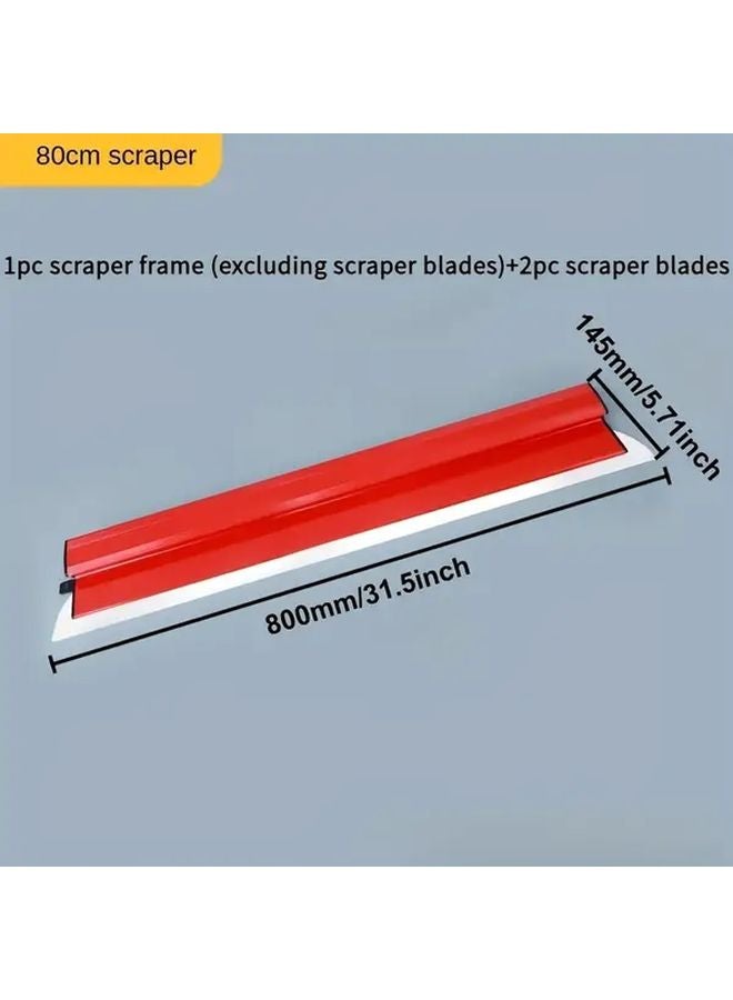 Heavy Duty Metal Trowel Scraper Tool With Ergonomic Handle 1pc Rack 31 5inch 2pcs Blades - Image 1