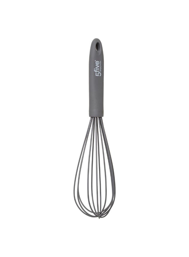 Five Simply Smart Durable Sturdy Kitchen Silicon Whisk Grey 28 x 7.4 x 7.4 cm 146609 - Image 1