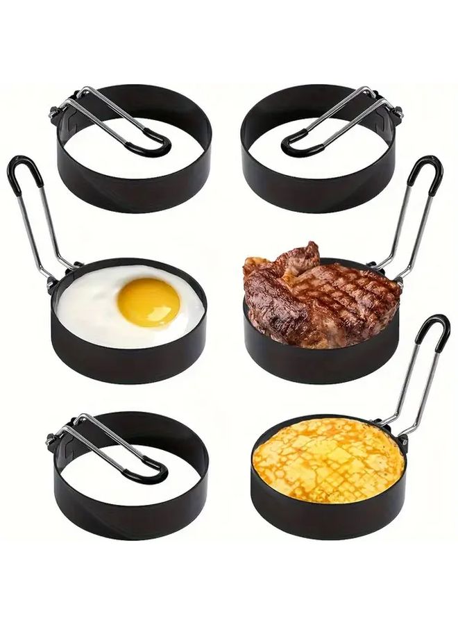 Nonstick Silicone Egg Rings 6 Pack For Frying Griddle Breakfast Cooking - Image 2
