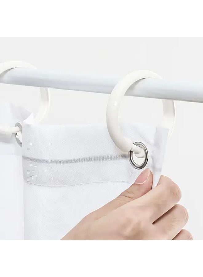 10 Pcs White Snap On Curtain Rings Quick Release No Rod Needed Silent Track - Image 3