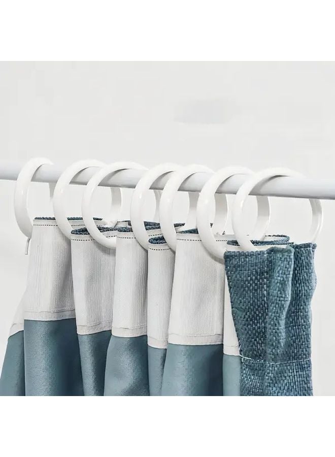10 Pcs White Snap On Curtain Rings Quick Release No Rod Needed Silent Track - Image 2