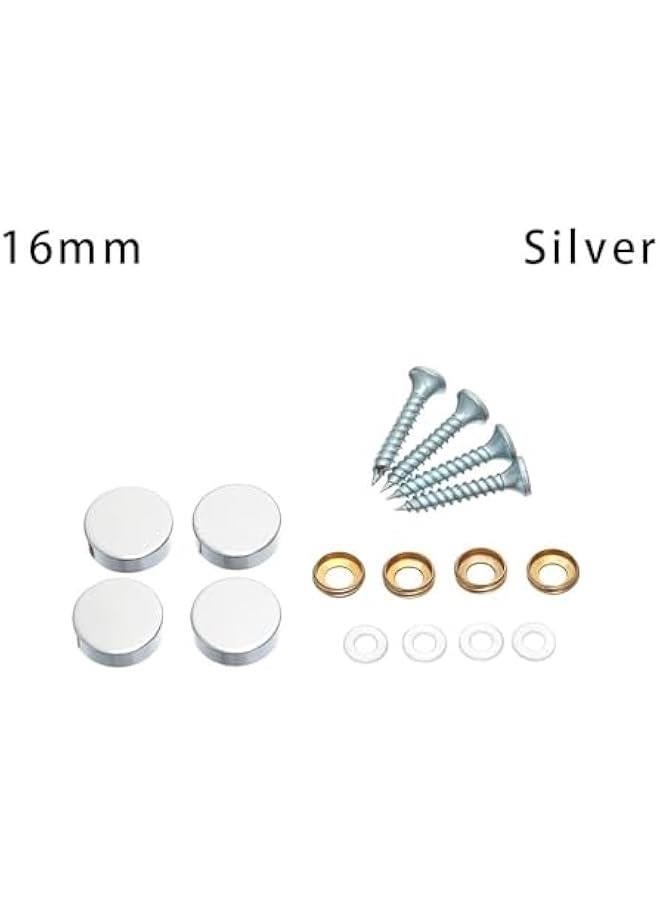 8pcs Mirror Screws Caps Cover Nails Polished Stainless Steel 16mm  - Image 3
