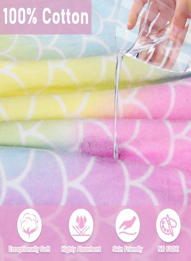 Tirrinia Kids Hooded Beach Towel, Toddler Hooded Bath Towel & Poncho Towel Super Absorbent, Wearable Swim Towel for Kids 3-6 Years Boys Girls at Bath Pool Beach, Birthday Gifts, Rainbow - Image 5
