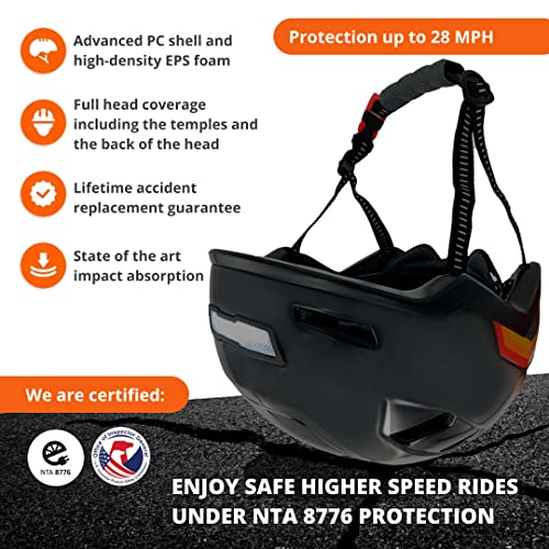 XNITO Bike Helmet with LED Lights Urban Bicycle Helmet for Adults Men Women CPSC NTA8776 Dual Certified Class 3 EBikes Scooters Onewheel Commuter Mountain - Image 3