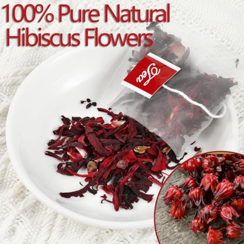 ULTHMOK Premium Hibiscus Tea Bags,100 Tea Bags/7.06 Oz,100% Pure Dried Hibiscus Flower,Natural & No Additives,Caffeine Free. - Image 3