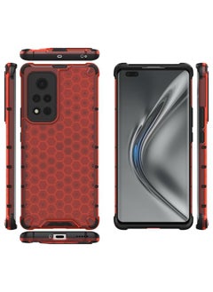 زبون جراب Honor View40 المقاوم للصدمات من مادة PC + TPU على شكل قرص العسل  - Image 1