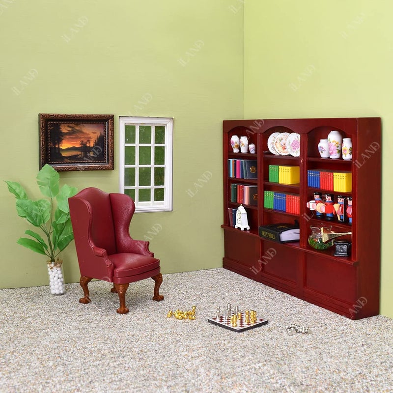 iLAND Miniature Dollhouse Accessories  4 Dollhouse Picture Frames Set w/Printed Paintings (4 Dark Brass Frames w/ 8 Pictures) - Image 5