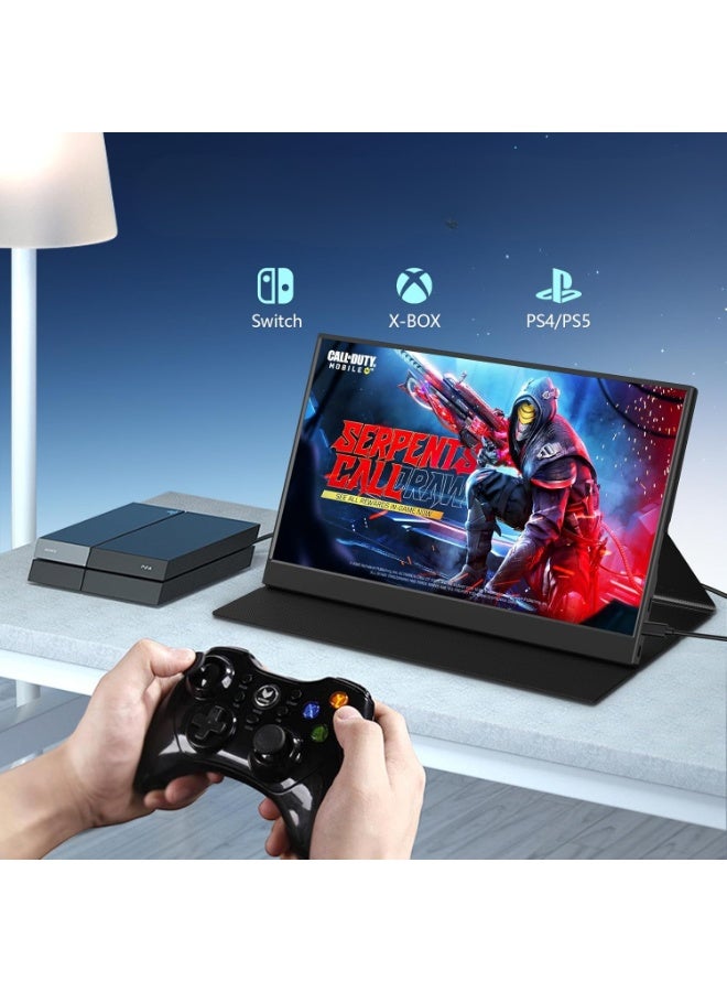 Portable Monitor 15.6 Inch – Full HD 1920×1080 IPS Screen – HDMI & USB-C Connectivity – Perfect for Laptop, PC, Xbox & PlayStation - Image 2