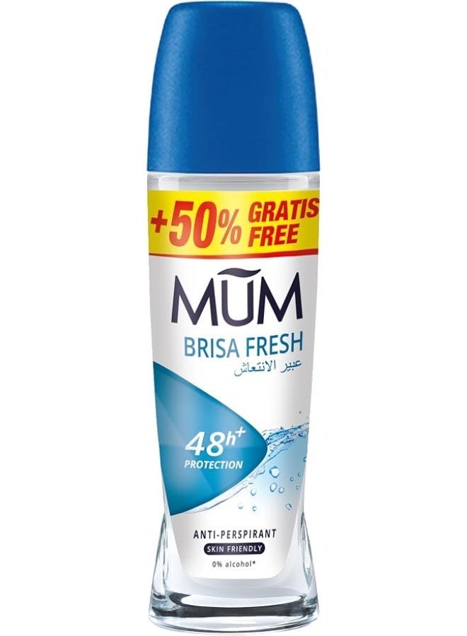 MUM Brisa Fresh Roll-on Deodorant 75 ml - 48h Protection, Alcohol Free - Image 1