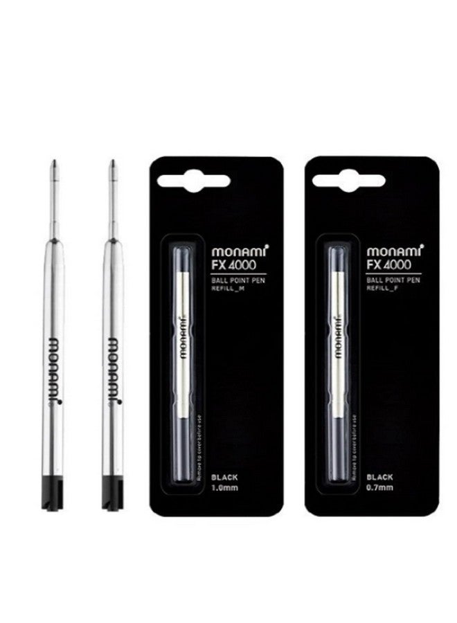 مونامي قلم حبر جاف Monami Fx-4000 153 قابل لإعادة التعبئة 0.7 مم (قطعتان)/1.0 مم (قطعتان) - Image 1