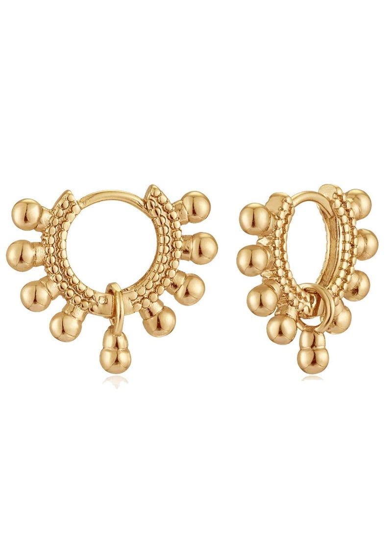 Mevecco Women Huggie Earrings Gold Hoop Sleeper 14K Gold Filled Small Simple Handmade Hypoallergenic Everyday Jewelry - Image 1