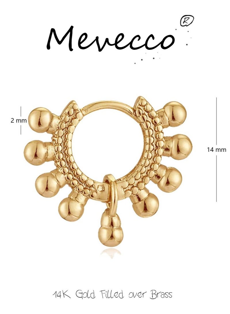 Mevecco Women Huggie Earrings Gold Hoop Sleeper 14K Gold Filled Small Simple Handmade Hypoallergenic Everyday Jewelry - Image 5