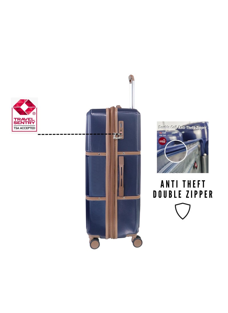 pierre cardin - Hardside Luggage Classic Leather Collection Set of 3 - Image 1