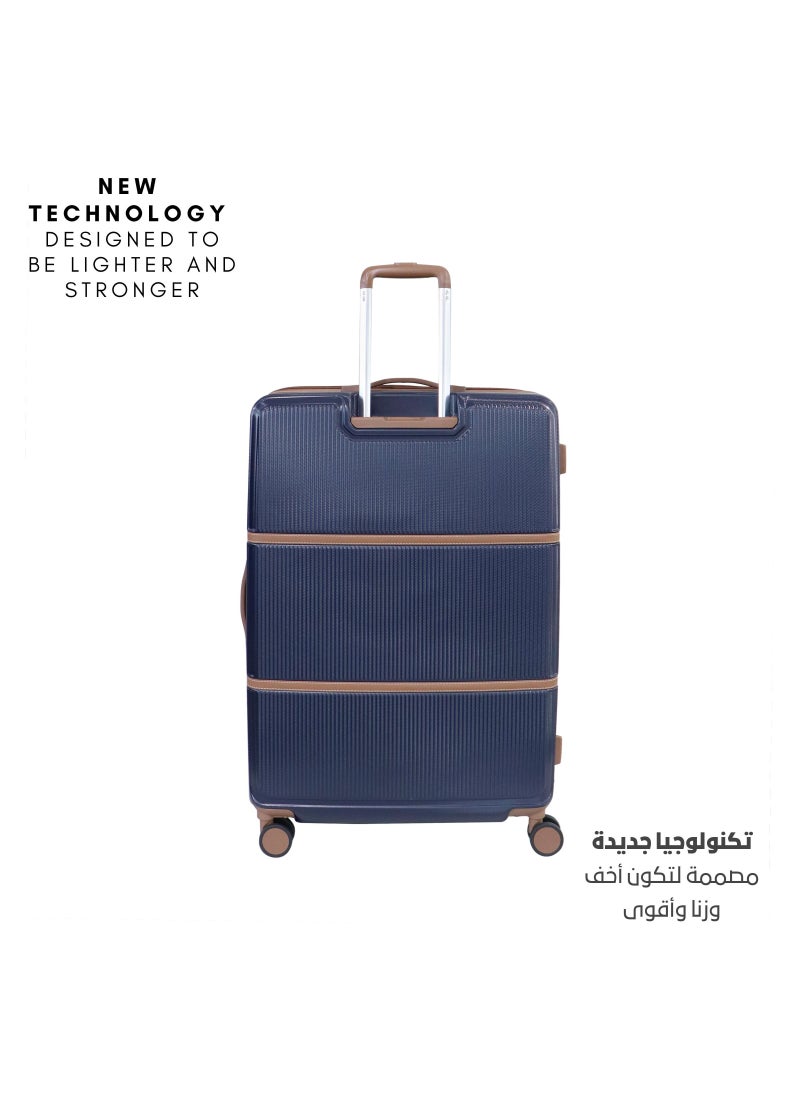 pierre cardin - Hardside Luggage Classic Leather Collection Set of 3 - Image 1