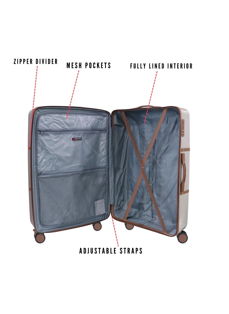 pierre cardin - Hardside Luggage Classic Leather Collection Set of 3 - Image 1