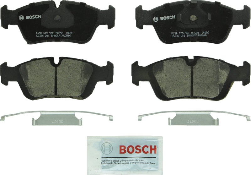 BOSCH BC558 QuietCast Premium Ceramic Disc Brake Pad Set - Compatible With Select BMW 318i, 318is, 318ti, 320i, 323Ci, 323i, 323is, 323ti, 325i, 325is, 328Ci, 328i, 328is, 525i, Z3; FRONT - Image 3