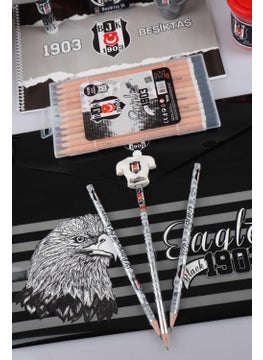 Beşiktaş New Season Licensed Kindergarten Bag, Lunch Box, 500 Ml Water Bottle and Full Stationery Set  - Image 3