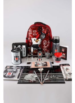 Beşiktaş New Season Licensed Kindergarten Bag, Lunch Box, 500 Ml Water Bottle and Full Stationery Set  - Image 1