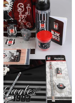 Beşiktaş New Season Licensed Kindergarten Bag, Lunch Box, 500 Ml Water Bottle and Full Stationery Set  - Image 5