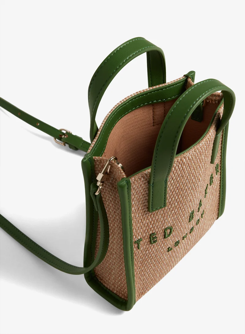 Ted Baker  Paulii Faux Raffia Mini Icon Crossbody for Women | Best Price UAE