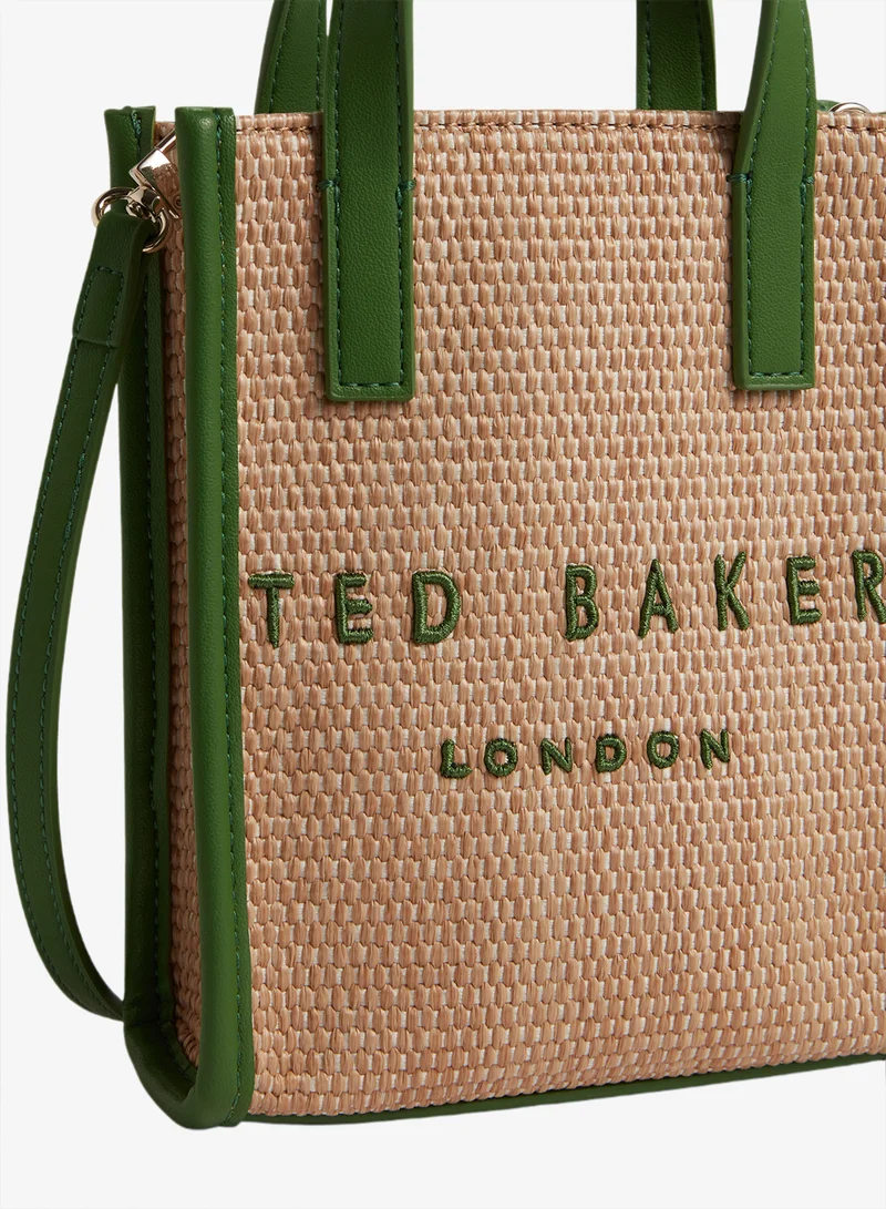 Ted Baker  Paulii Faux Raffia Mini Icon Crossbody for Women | Best Price UAE