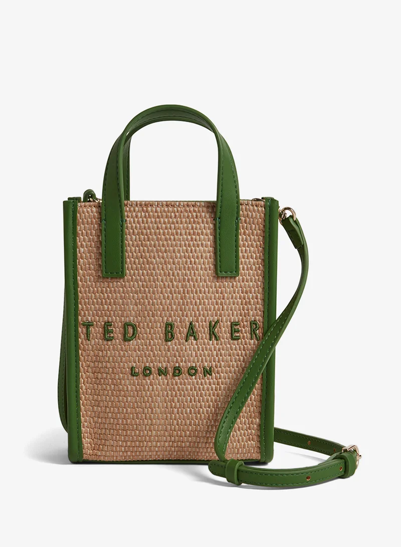 Ted Baker Paulii Faux Raffia Mini Icon Crossbody