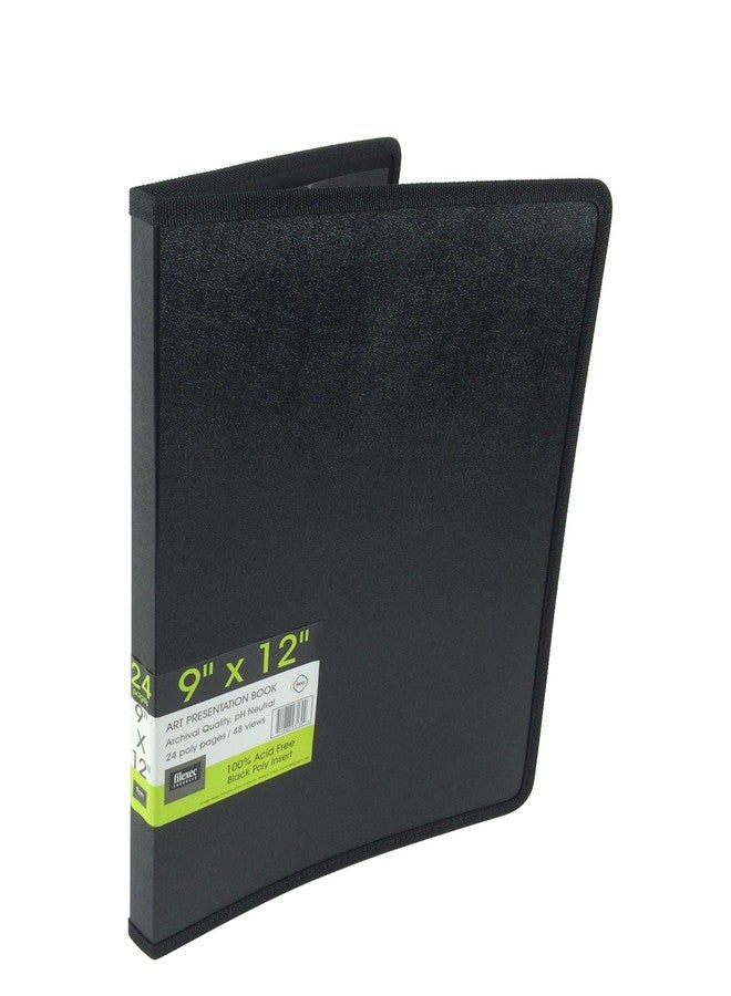 Filexec Products Art Presentation Book, 9"x12", 24Page/48 Views (93130),Black - Image 1