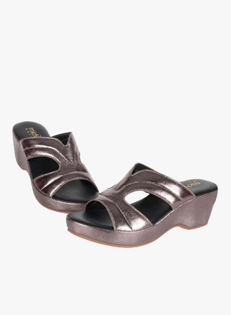 Michelle Morgan Pewter 092-2964 Michelle Morgan Ladies Wedge sandals4ZD19T Pewter for Women | Best Price UAE
