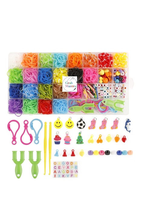 6800 Loom Bands Kit For Girls Art Crafts Bracelet Making Set With Hooks Charms