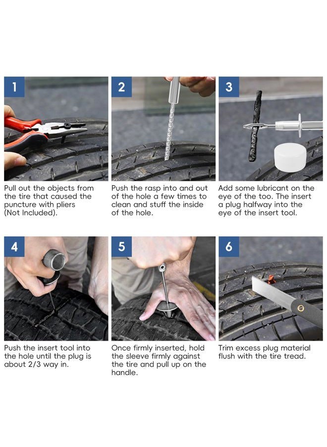 PINKJOY Tire Plug Kit with Plugs 36 Pcs for Car, Motorcycle, ATV, Jeep, Truck, Tractor Flat Tire Puncture Repair Tools - Image 5