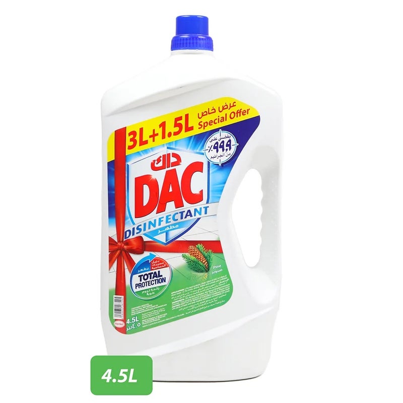 DAC Disinfectant Total Protection Floor Cleaner, Pine Flavor Cleaner 4.5Ltrs