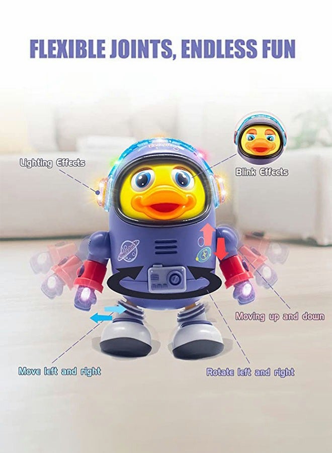 GROIC Baby Duck Toy Musical Interactive Duck Toy Electric Toys with Lights and Sounds,Dancing Robot with Space Elements Designed for Infants,Babies,Kids - Image 2