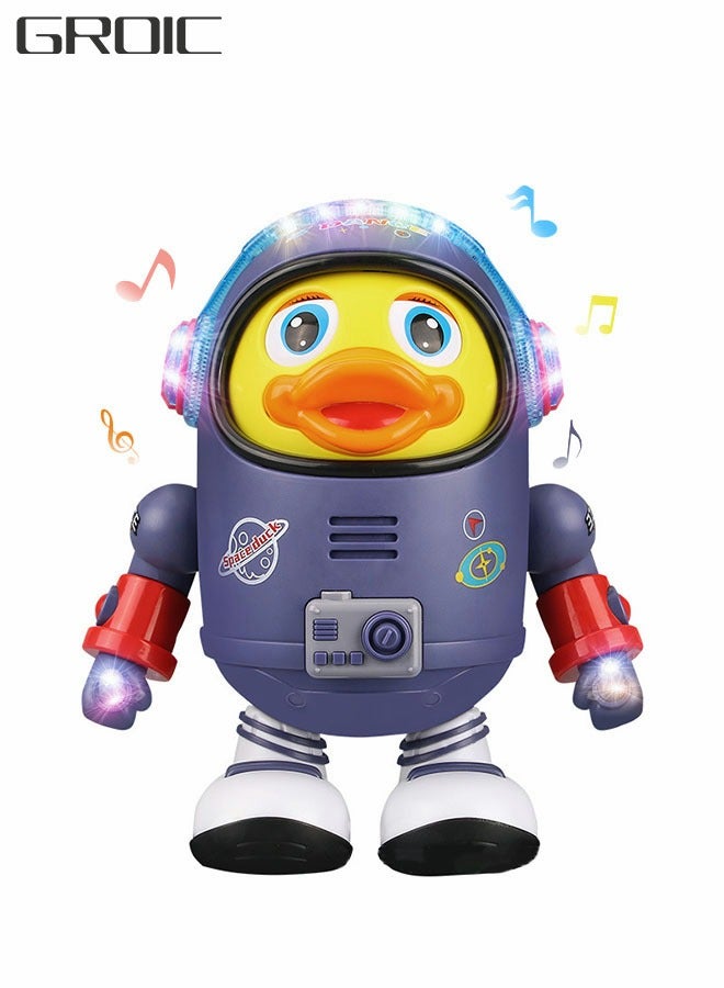 GROIC Baby Duck Toy Musical Interactive Duck Toy Electric Toys with Lights and Sounds,Dancing Robot with Space Elements Designed for Infants,Babies,Kids - Image 1