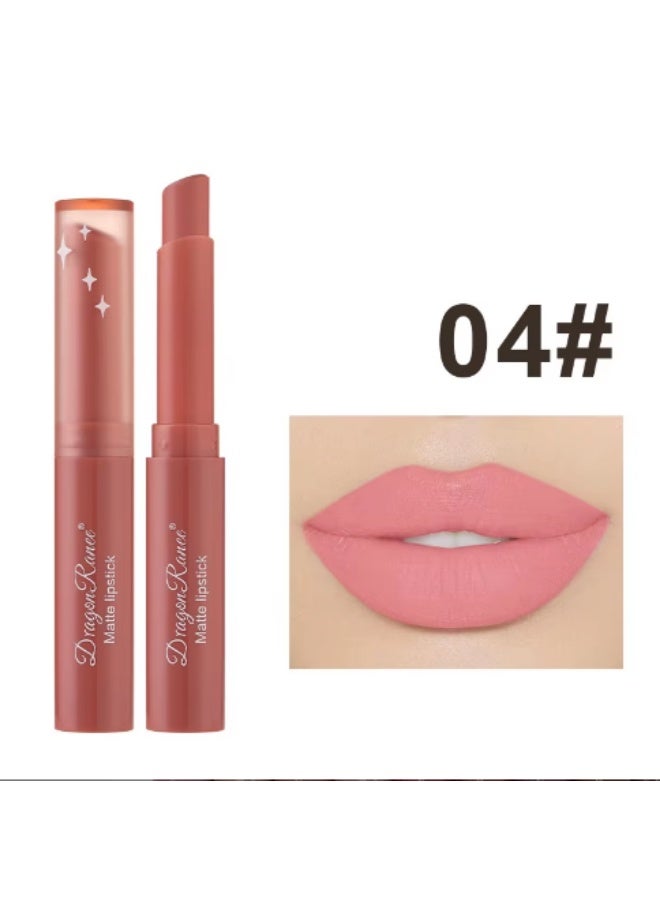 Dragon Ranee Nude Matte Lipstick Waterproof Lip Sticks Not Fading Sexy Lipsticks for Women Make Up Long Lasting Lip Cosmetics