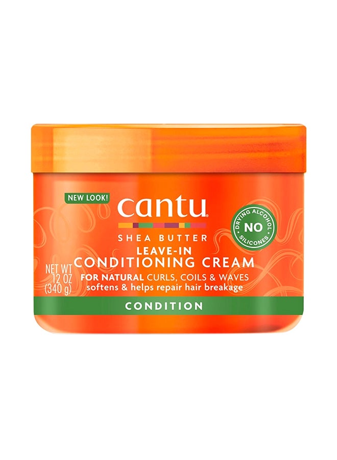 Cantu Natural Hair Leave-In Conditioning Cream Orange-White 340grams - Image 1